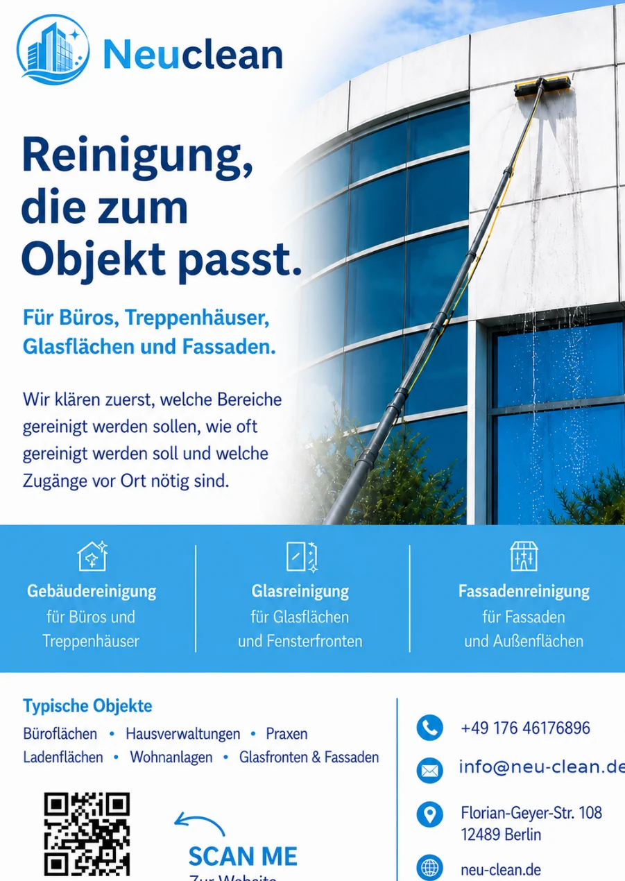 Flyer für Neuclean (Kundenbeispiel)