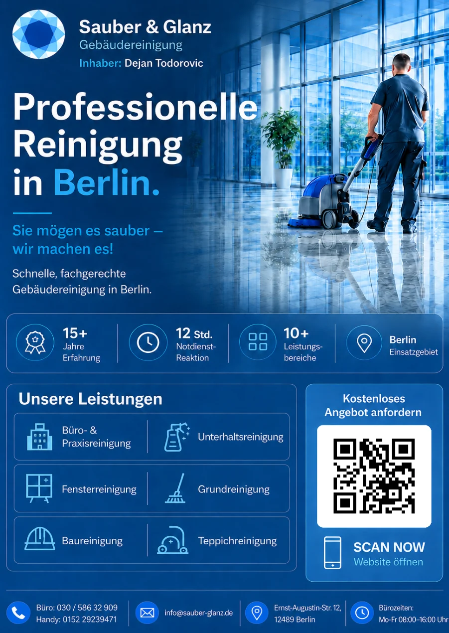 Flyer für Sauber & Glanz (Kundenbeispiel)